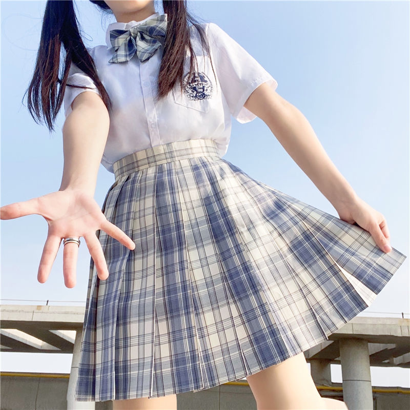 辞柠2024日系合集正统jk格裙学生jk制服百褶裙温柔一刀百褶裙套装春夏