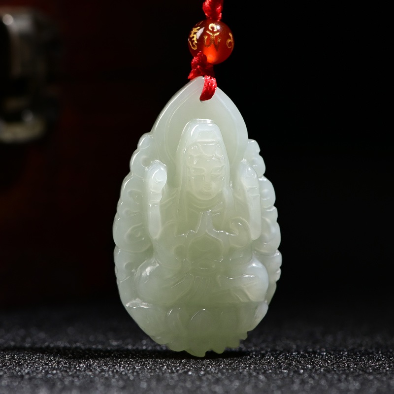 依思晨  和田玉本命佛吊坠男女款白玉项链八大守护神