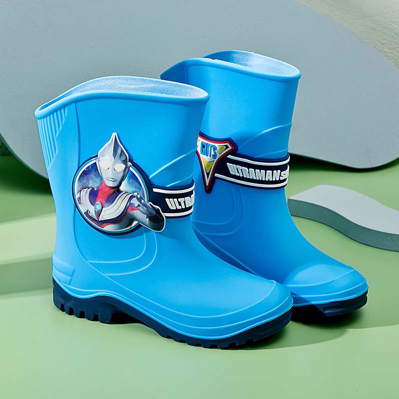 奥特曼儿童雨鞋男童雨靴幼儿宝宝轻便水鞋迪迦防滑水靴小童四季小孩