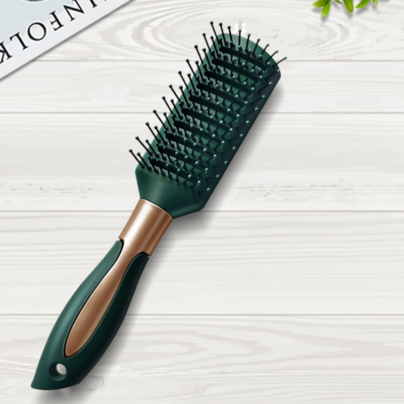 星彬果墨绿色按摩梳气囊梳子贵妇顺发负离子卷发白领女 139排骨梳