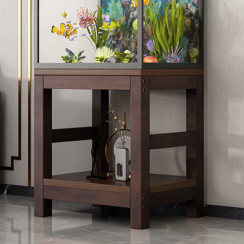 莫贤实木鱼缸底柜客厅水族箱底座鱼缸架简约现代实木鱼缸底柜定做底座