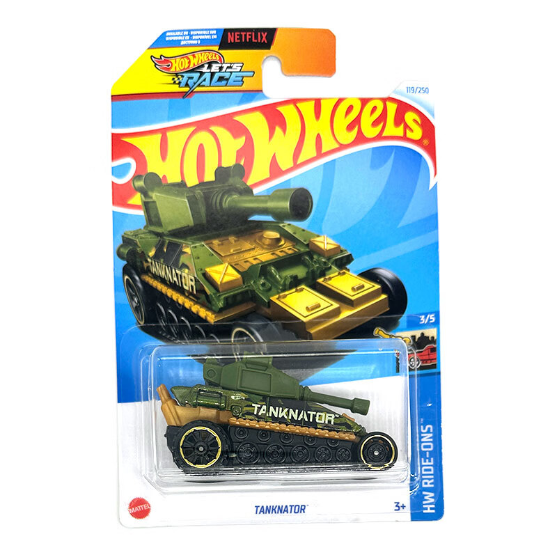 風火輪（HOT WHEELS）2024年E批次怪獸賽車系列合金小車軌道汽車模型玩具 E119坦克車