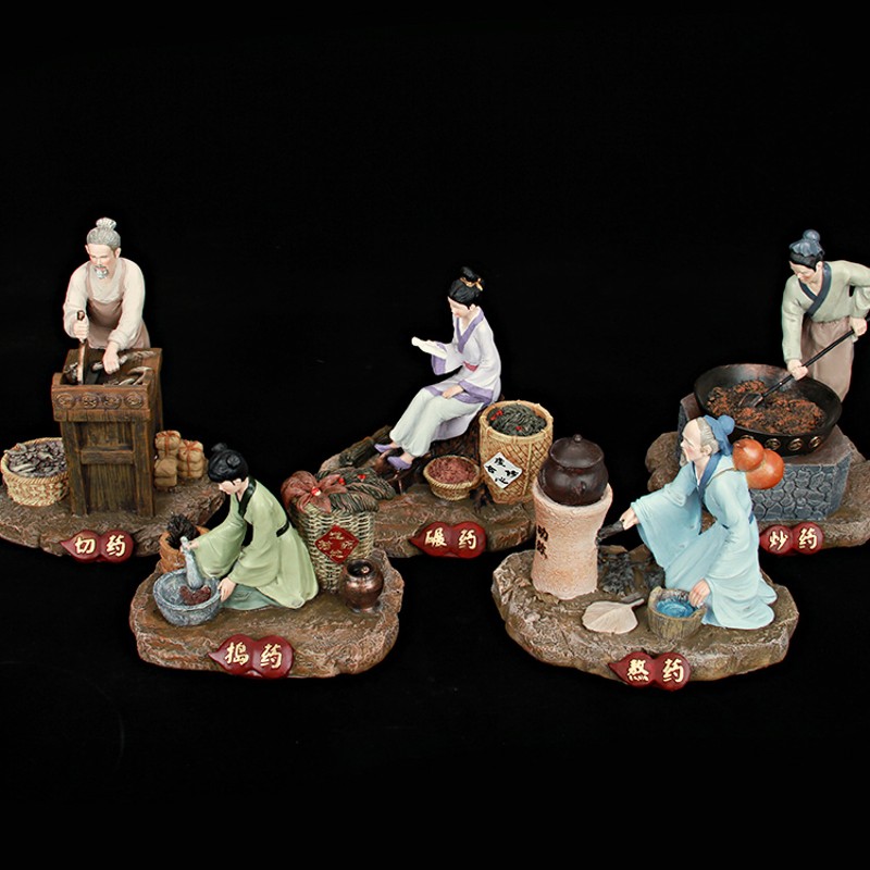 毅树天下(yishutianxia)x101 中药古法制药模型雕塑中医文化摆件中医