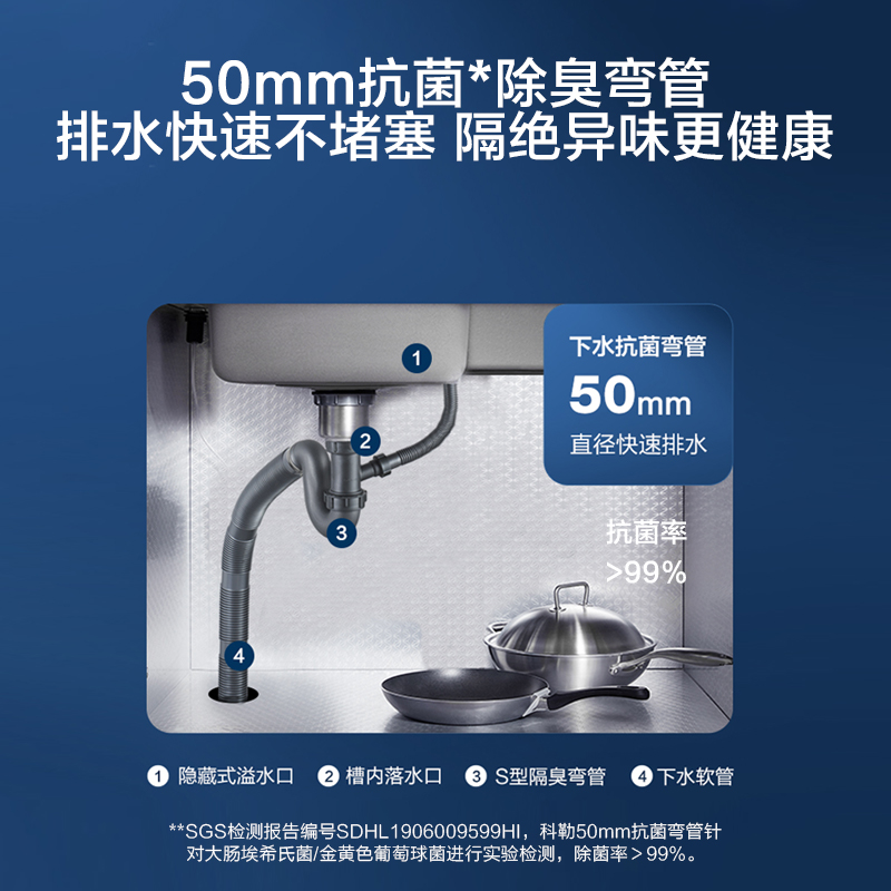 科勒（KOHLER） 利奥水槽厨房洗菜盆单槽台上台下双用厨盆 单槽830x470x200mm