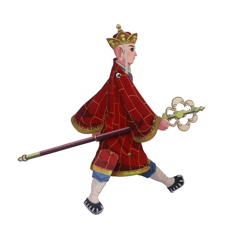 皮影戏木影戏摆件国潮木质西游记陕西人偶孙悟空儿童西安纪念品 唐僧