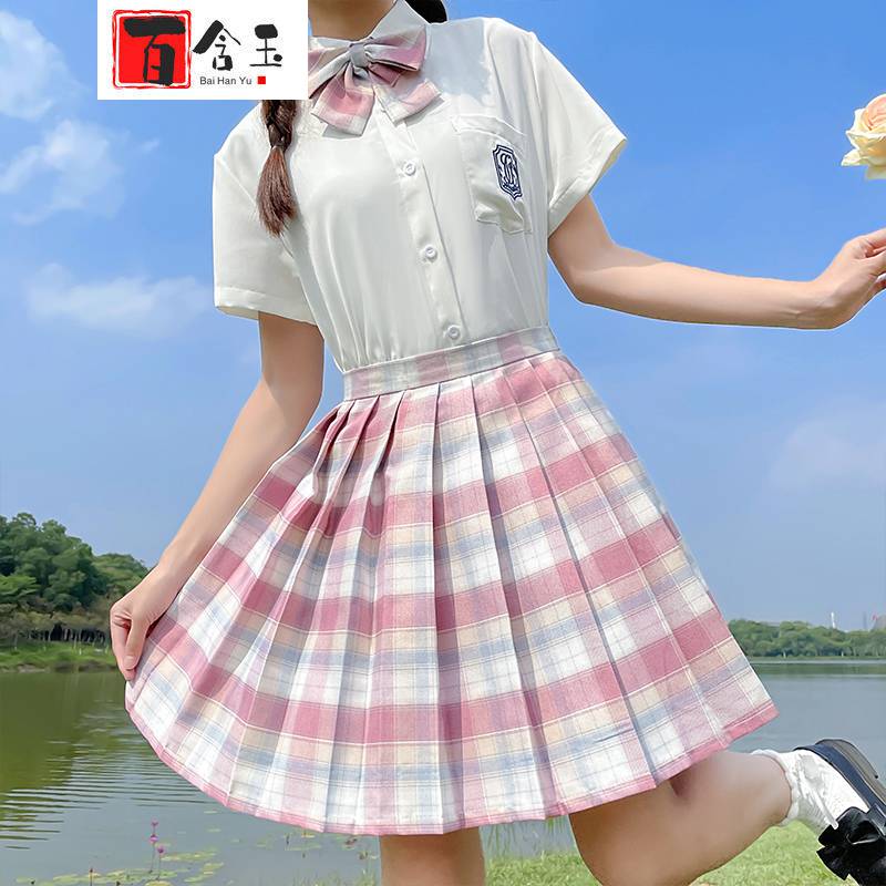少女生春秋装2022新款初中学生女生高中生大学生可爱短袖连衣裙套装