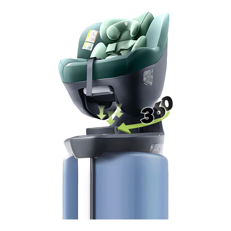 安途美兒童安全座椅isofix0-4歲寶寶汽車座椅i-Size 悅途 羅勒綠
