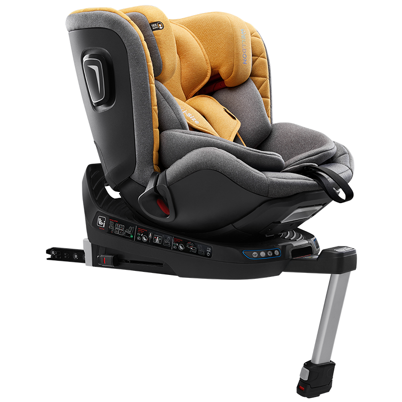 惠尔顿 儿童安全座椅0-4-6-7岁婴儿360度旋转可坐可躺正反双向安装 四大智能监测 智转 智转 玛瑙灰