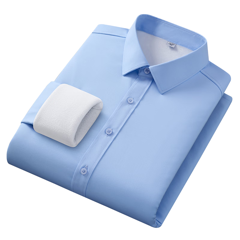 杉杉保暖衬衫男冬季免烫莫代尔加绒加厚保暖衬衣商务男装 29305 42 