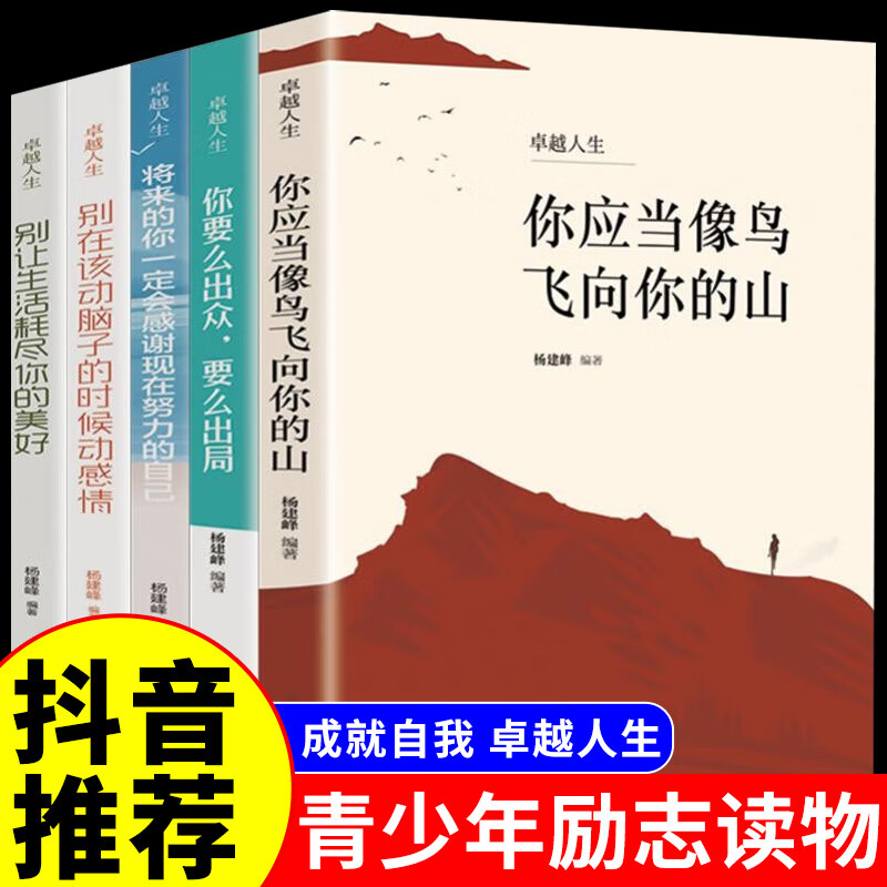 卓越人生全5册 你应当像鸟儿飞向你的山你要么出众要么出局 将来的你一定会感谢现在努力的自己 青春励志成功 书心灵箴言