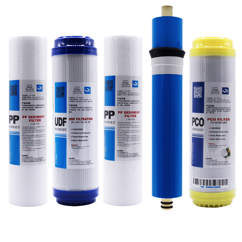 点洲适用于美菱净水器滤芯家用纯水机冷热一体ml-ro-75g100g五级10