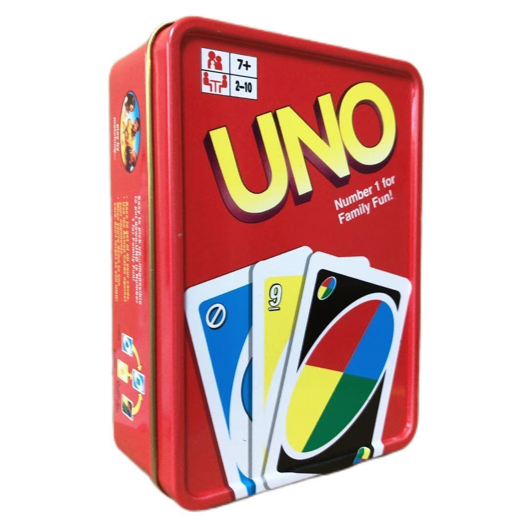 uno卡牌标准版uno铁盒装优诺牌桌游收藏礼物聚会对战 铁盒标准版uno