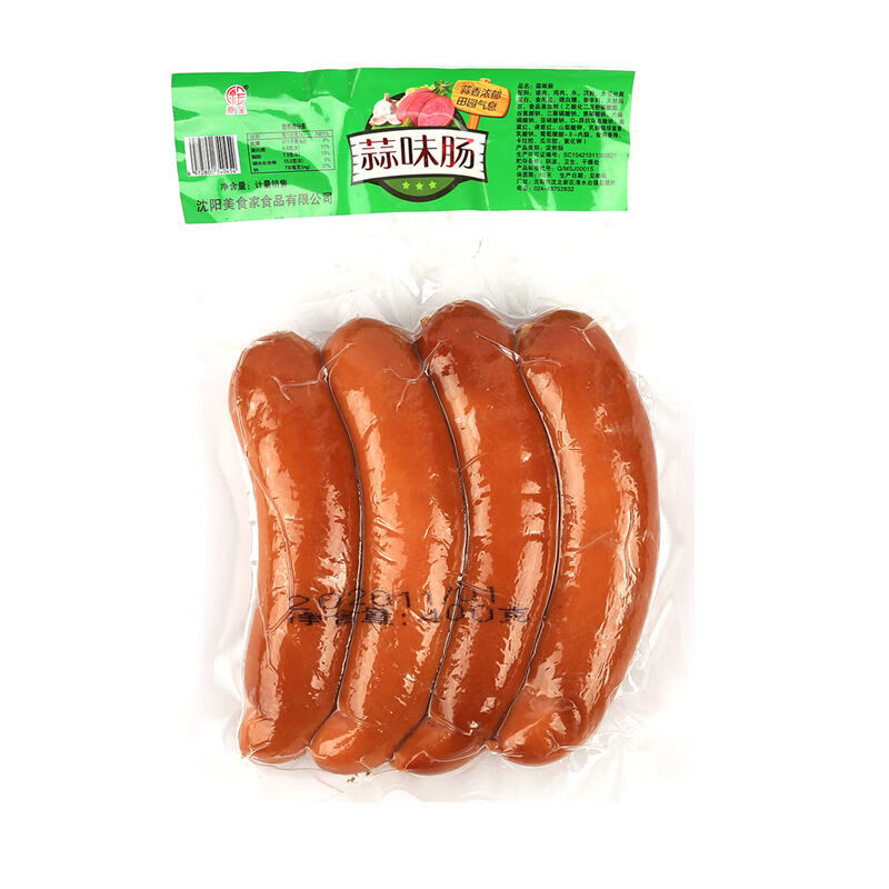 袋蒜味火腿肠香辣味烤肠蒜香即食野餐下酒菜零食 蒜香肠原味400g*1袋