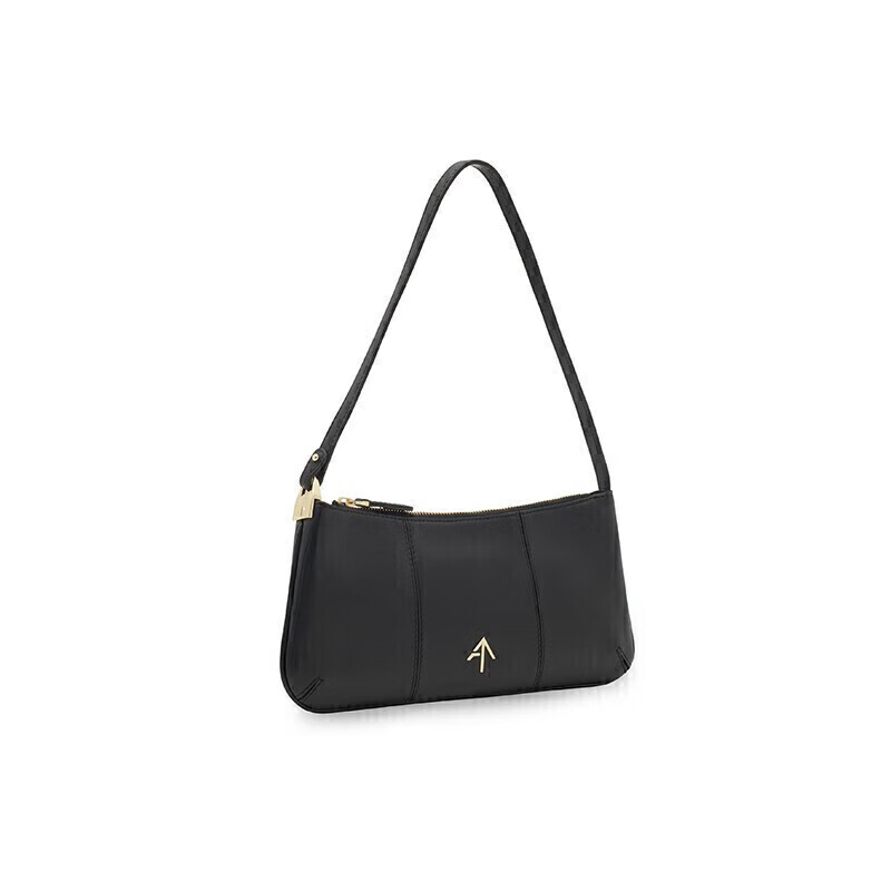 马努 奢侈品女包pita系列黑色牛皮送女友箭头包腋下包马努包201825