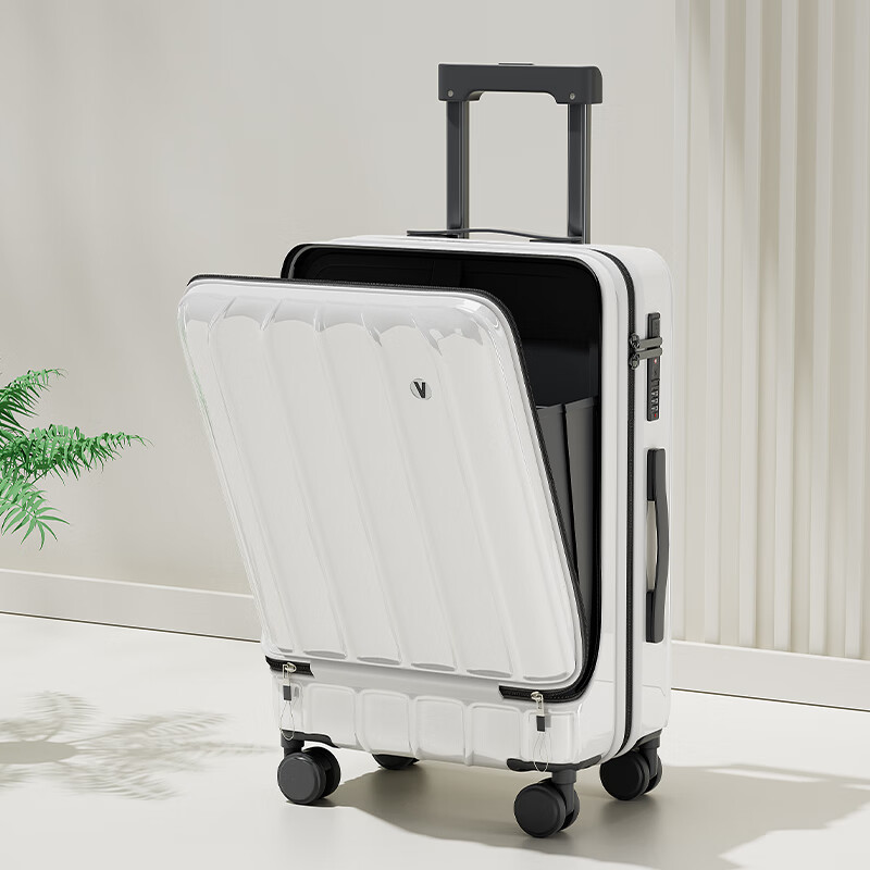 小米(mi)米家前置开口旅行箱女拉杆箱多功能大学生密码箱24寸静 流星