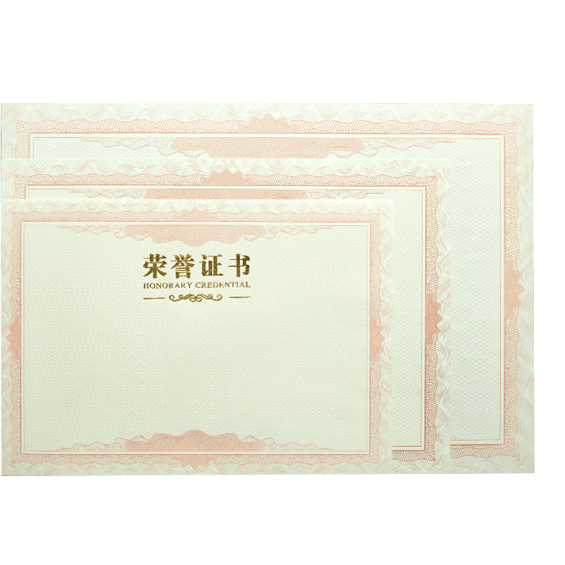 DSB a4����֤����о��12k�Ӻ�հ׽�״֤����ҳ�ɴ�ӡ����������Ա��������״��12��(A4)��о-10��װ 050814