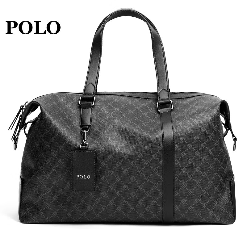polo旅行包男大容量旅行袋商务出差旅行包男士行李包手提包男包 黑色
