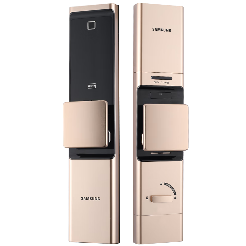 三星（SAMSUNG）電子鎖原裝進(jìn)口智能鎖手機app全自動(dòng)密碼指紋鎖上門(mén)安裝R80/DR719 DR719琉璃金(免費安裝)