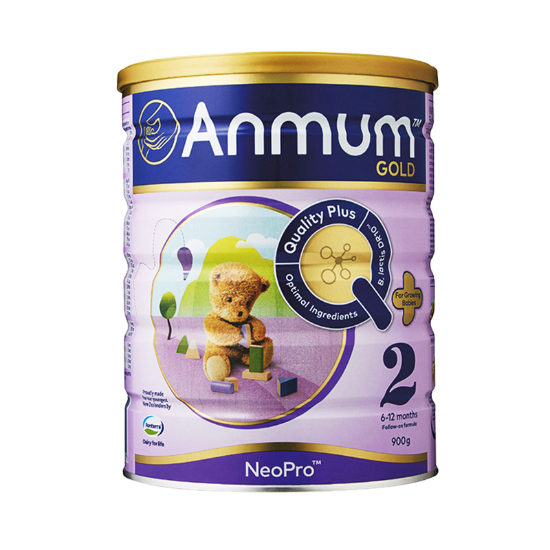 安满（Anmum）新西兰版 较大婴儿配方奶粉2段（6-12月）900g/罐 连动配方 新西兰原装进口