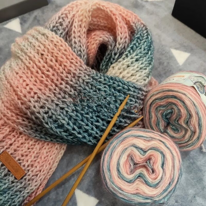 京蝌蝌手工diy编织自织围巾材料包柔软毛线团围脖手制作男女闺蜜礼物 