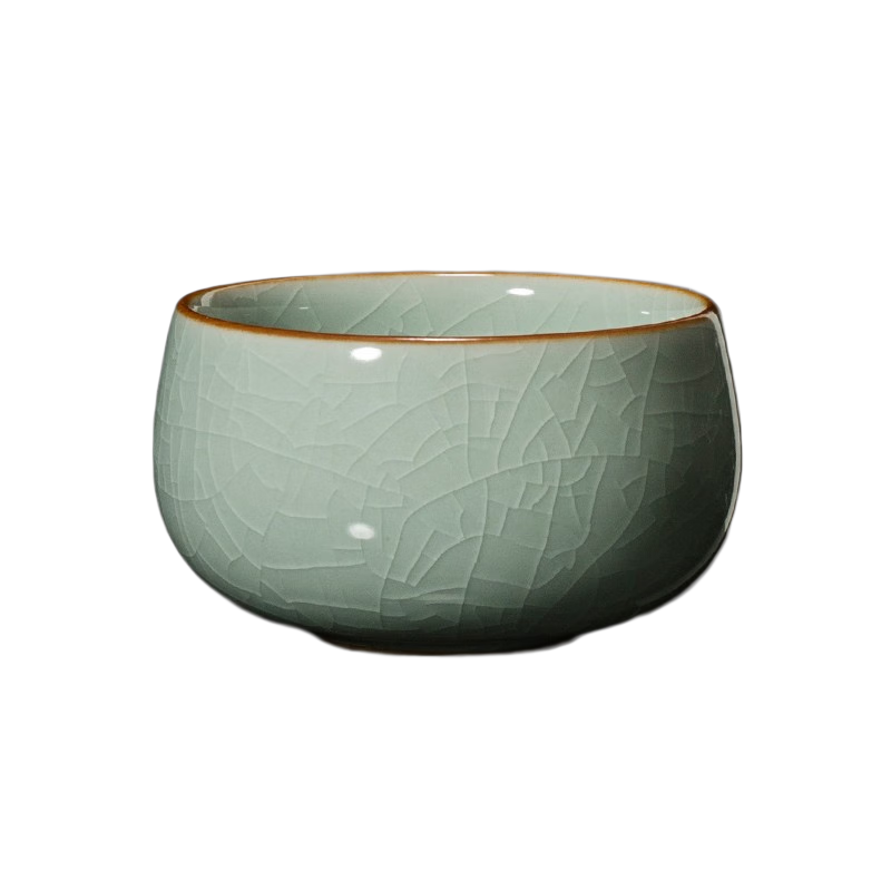 廷懷窯 汝窯茶杯陶瓷功夫茶杯品茗杯主人杯單杯汝州汝瓷禪定杯子 北宋官窯張公巷卵青乾坤杯