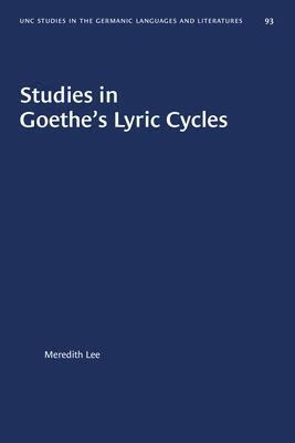 预订studies in goethes lyric cycles