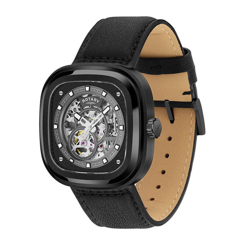 Rotary英国格林威治手表男士腕表全自动镂空机械表男表送男生情人节礼物 GS00014/30