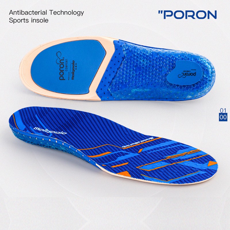 迈高乐运动鞋垫男透气加厚 poron跑步减震 篮球鞋垫吸汗防臭舒适羽毛