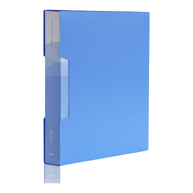 得力 5280 商務(wù)型A4/80頁資料冊(cè)文件夾插頁袋塑料檔案冊(cè)試卷插頁袋 藍(lán)色 單個(gè)裝