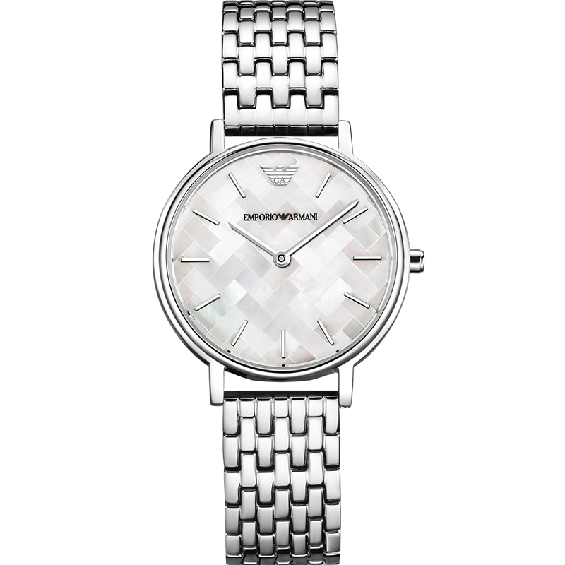 阿玛尼(Emporio Armani)手表 满天星时尚腕表简约钢带镶钻石英女表 AR11112