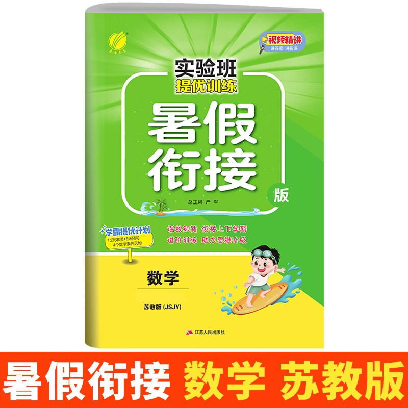 实验班提优训练暑假衔接作业人教版一升二升三四升五升六年级下册同步练习册口算题天天练学霸暑期本 数学（苏教版） 小学三年级