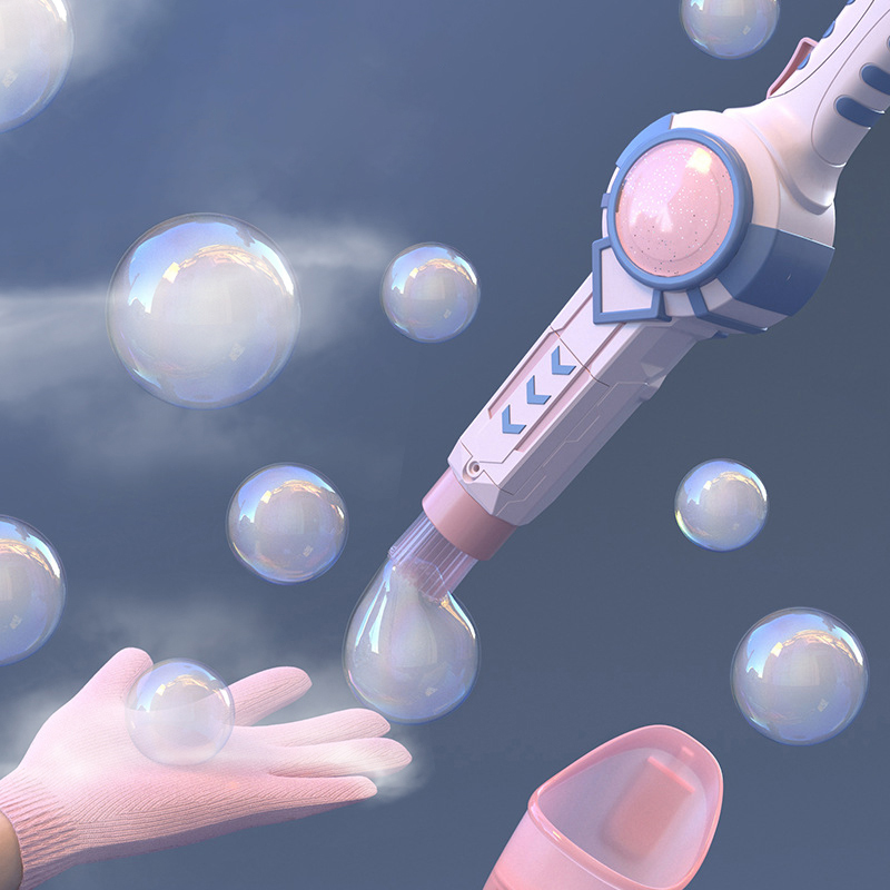 男孩10十岁礼品弹力烟雾泡泡棒玩具网红电动吹泡泡枪棒少女yj5 充电版