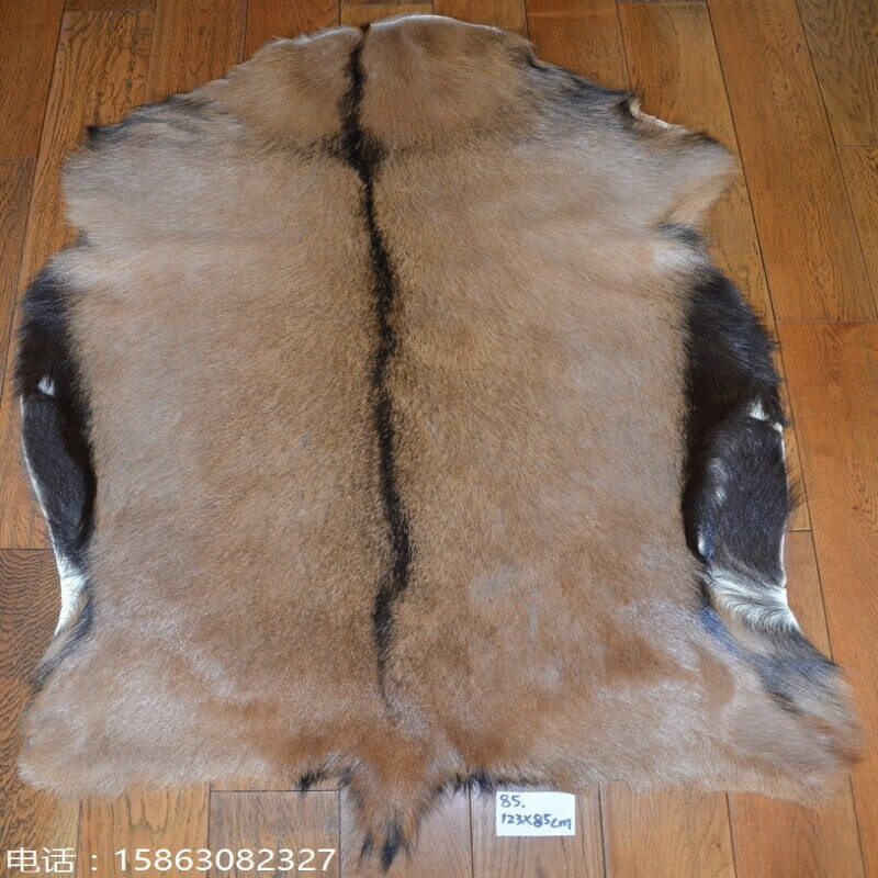 整张山羊皮地毯85抽象艺术地毯 个性创意动物真皮毛一体皮草装饰