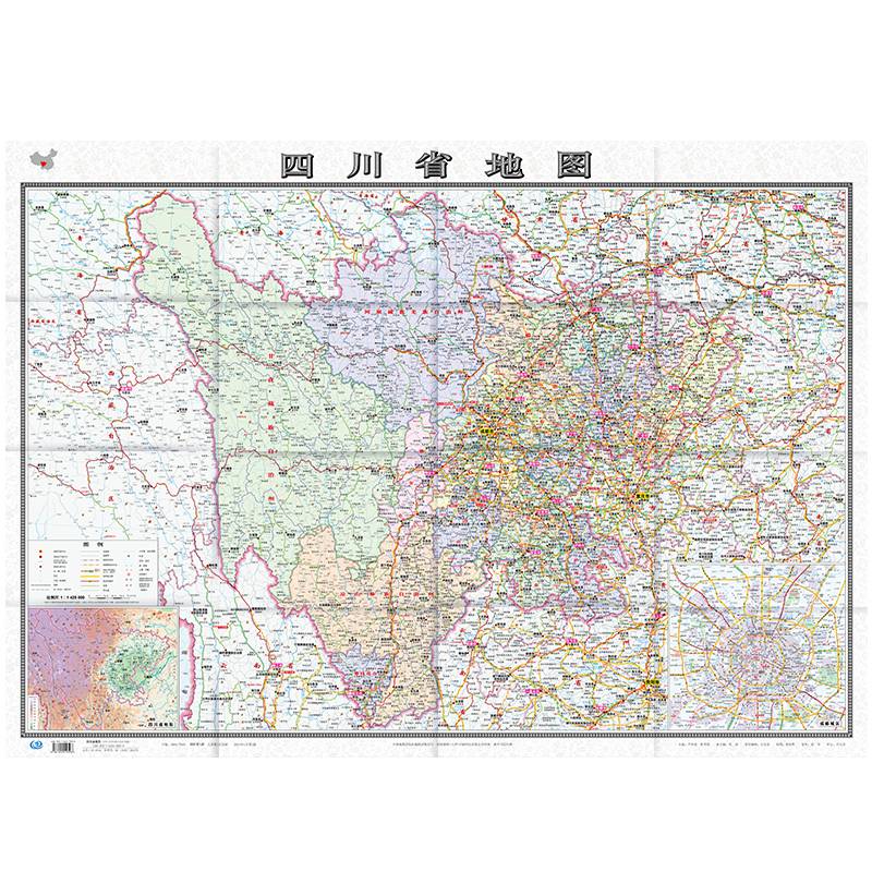 四川地图四川省地图贴图2021年新版成都市城区图市区图分省地图地形图