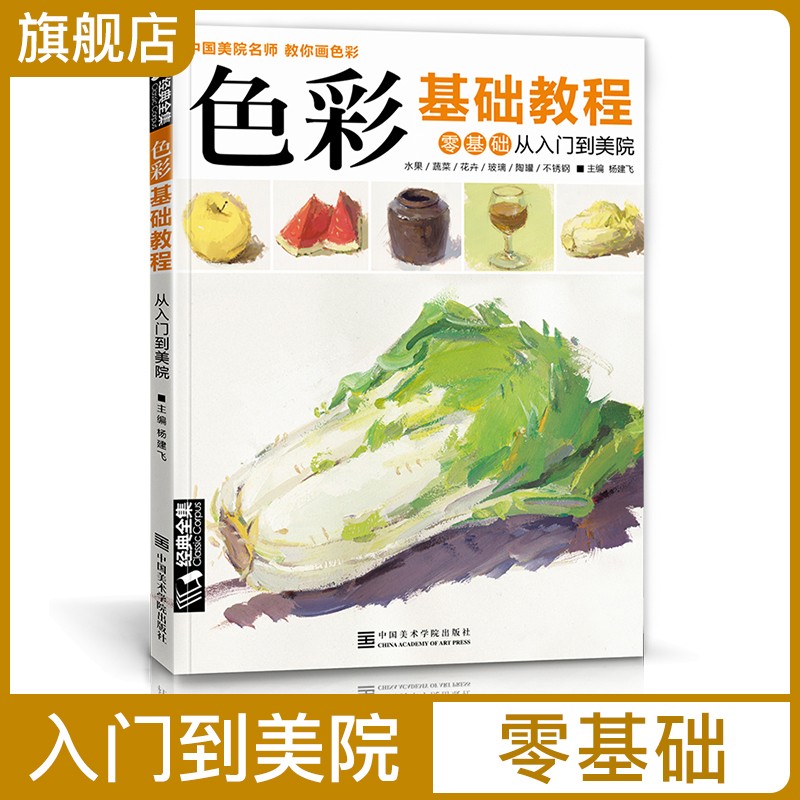 《色彩基础教程》少儿童水粉画零基础入门个体静物调色彩书中国美院名师教你画色彩经典全集杨建飞主编