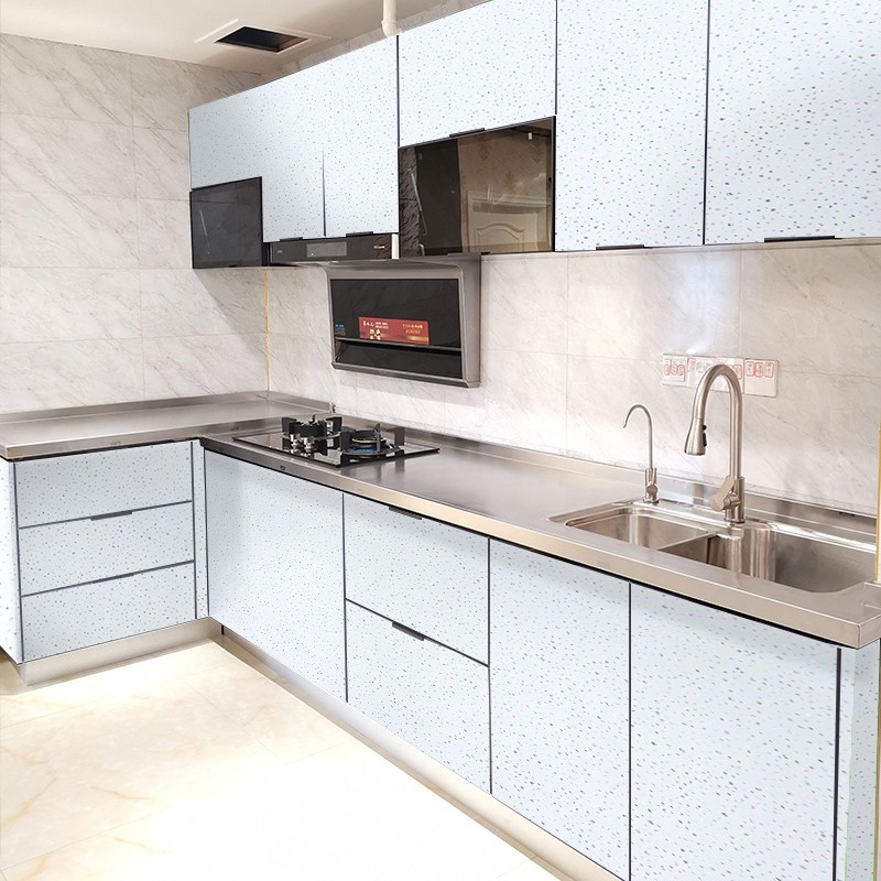 千宸 自粘橱柜贴纸 厨房防油台面翻新防水鞋柜柜门防潮吊柜衣橱门改色