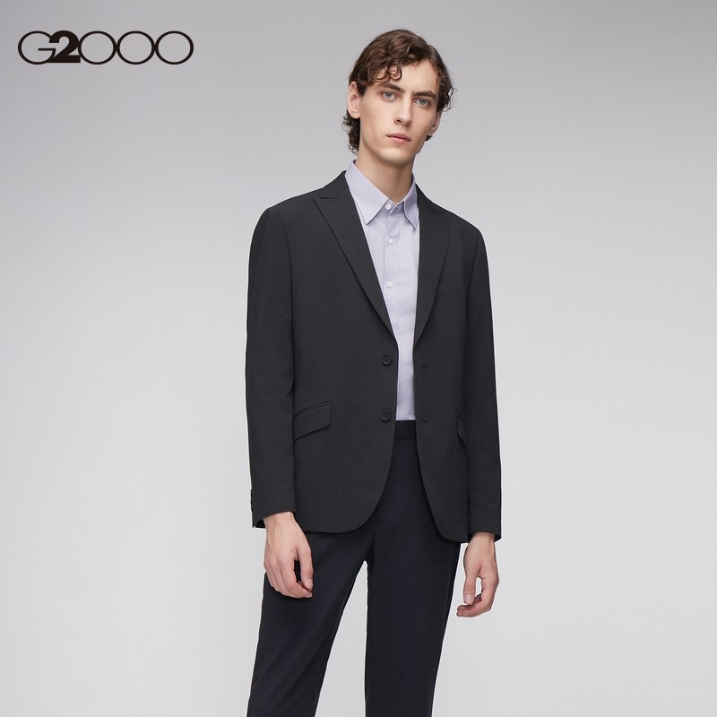 g2000西服男装弹力商务版西装西服16014013 深灰色-斜纹-弹力-修身版