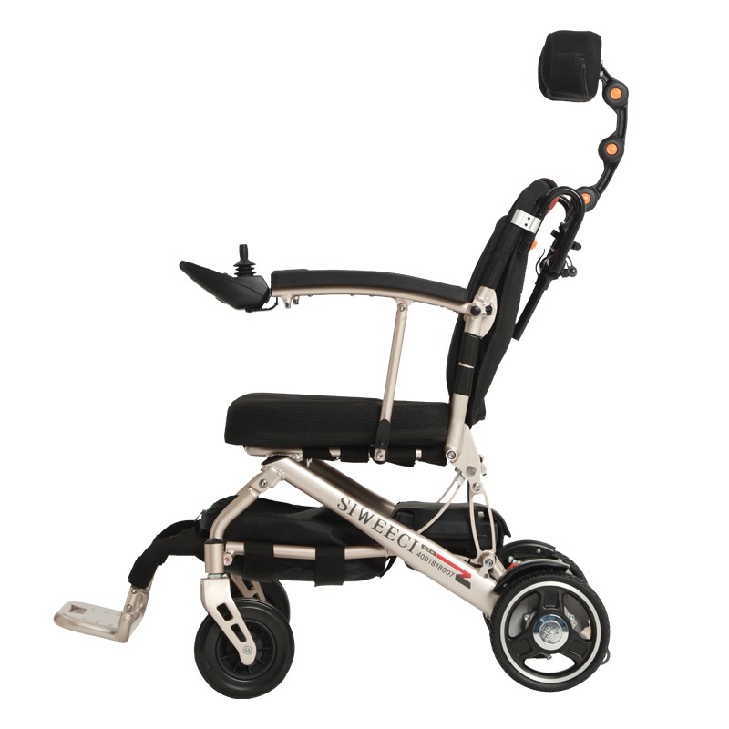 德国siweeci 电动轮椅车新款老年人可折叠可上飞机轻便锂电池双人老人残疾人四轮车仅重19公斤 20AH【长续航款】