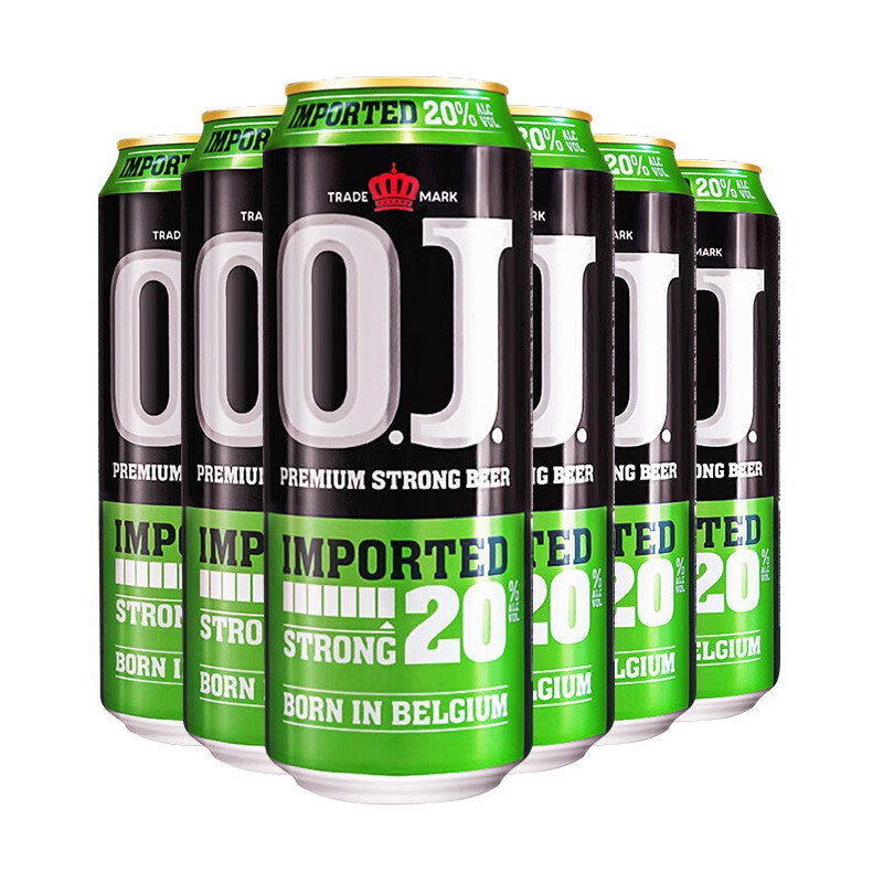 j.比利时原装进口oj啤酒欧捷高度烈性进口精酿啤酒 500ml 6罐 oj20度