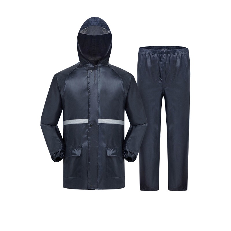 劳保佳 分体雨衣套装外卖保安执勤劳保雨衣成人套 可定制 涤塔夫双层