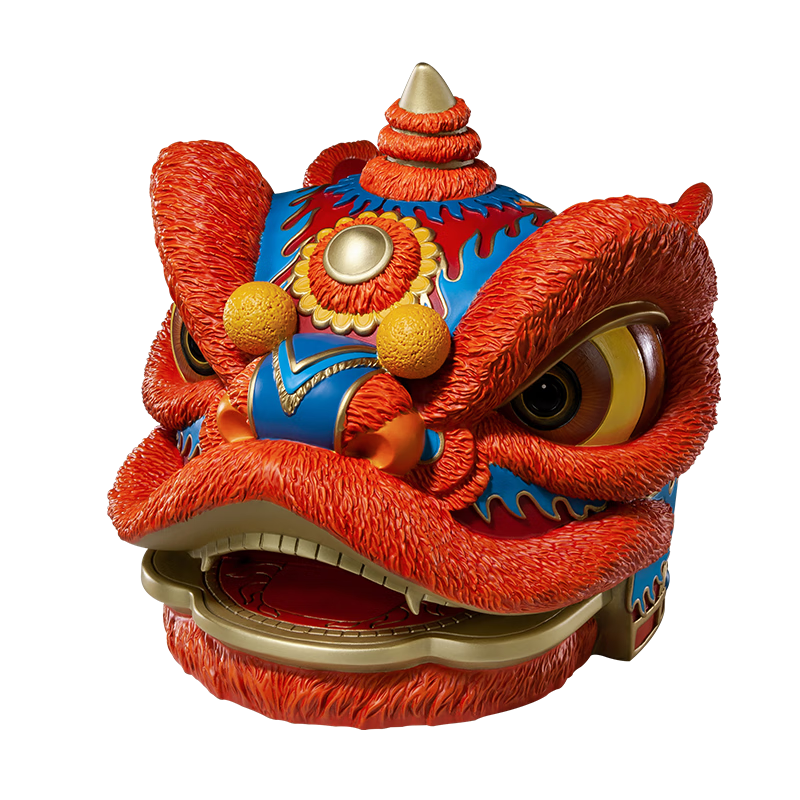 铜师傅 铜摆件《醒狮》铜工艺品 办公室客厅桌面家居饰品 醒狮(橘红色