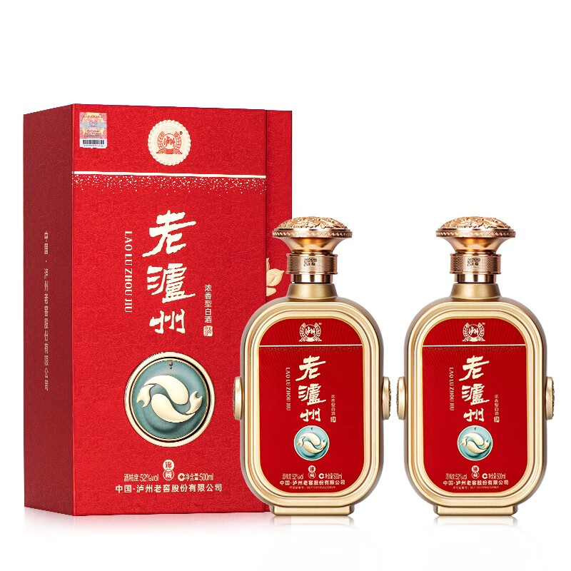 泸州老窖股份出品 老泸州锦藏 喜庆红 52度浓香型白酒 收藏送礼 500ml