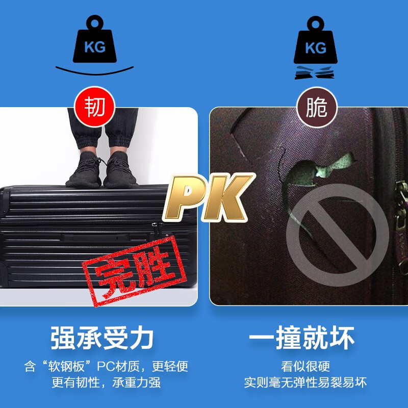 EAZZ【双层防爆锁 超大尺寸】行李箱铝框男女学生拉杆旅行箱密码箱子 磨砂防刮 耐摔-果绿色 拉链 28英寸 C型长途【约常规箱容量】