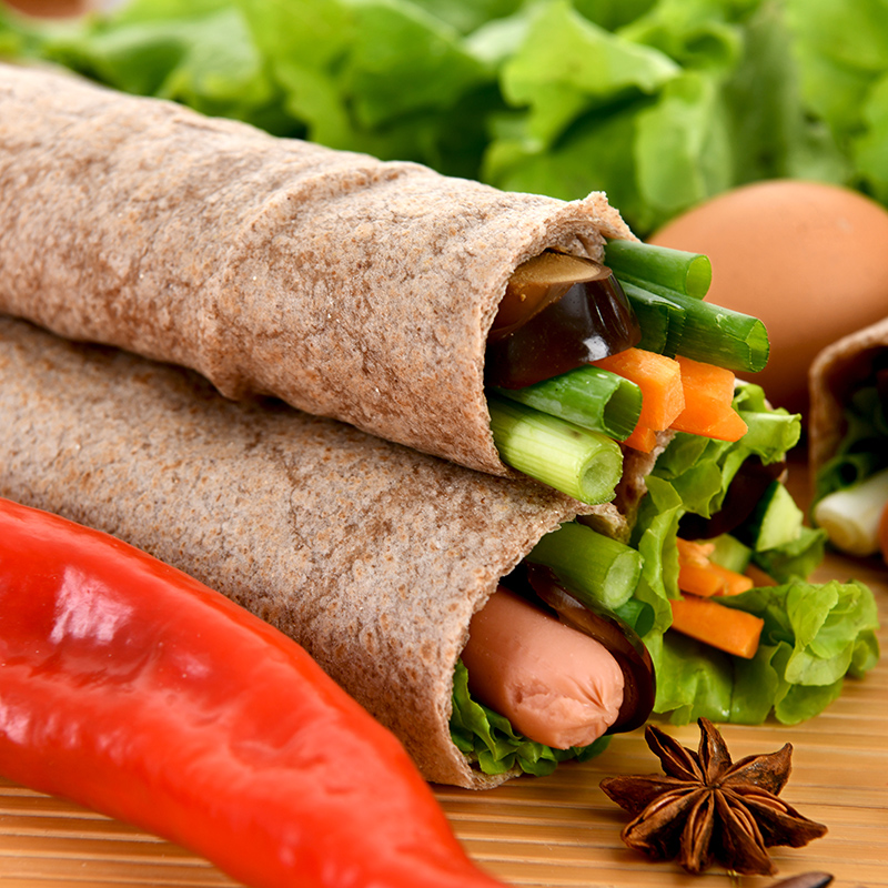 虎钢馋全麦卷饼荞麦黑麦饼皮无油不加糖粗粮薄饼卷饼皮低脂主食即食