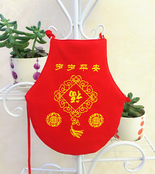宝宝肚兜红色薄款春季婴儿春秋冬厚夹棉红新生儿童护肚脐围衣服兜 岁