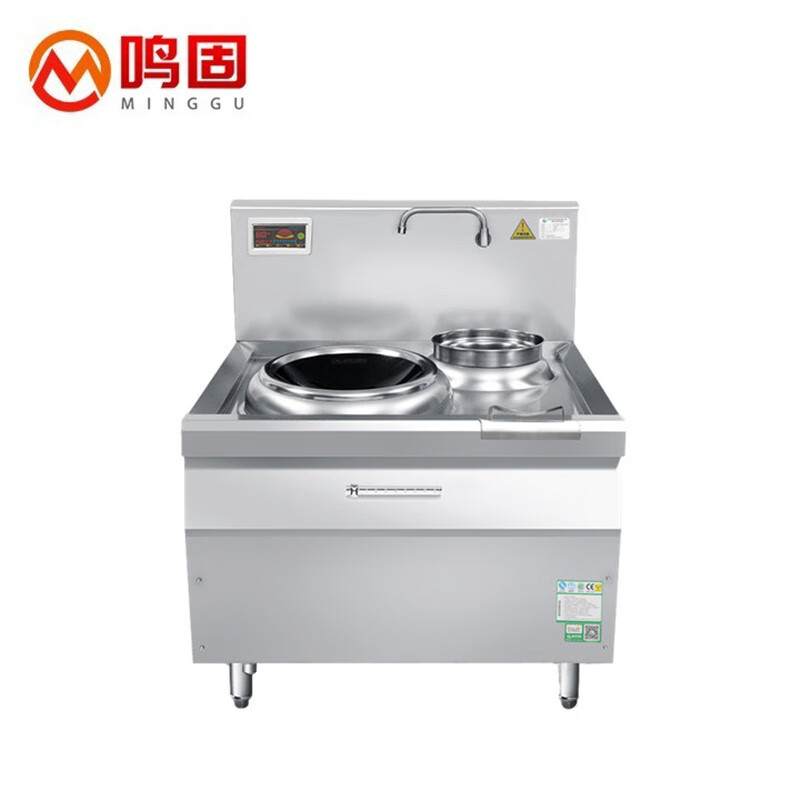 鸣固 zj5381单头单尾小炒炉 厨房工程一炒一温设备 餐饮酒店炒炉 380v