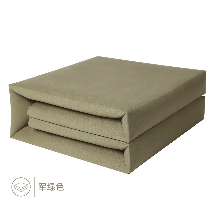 定型被棉被可盖成型单人手工豆腐 军绿 手工定型被(四折)6斤手感真实
