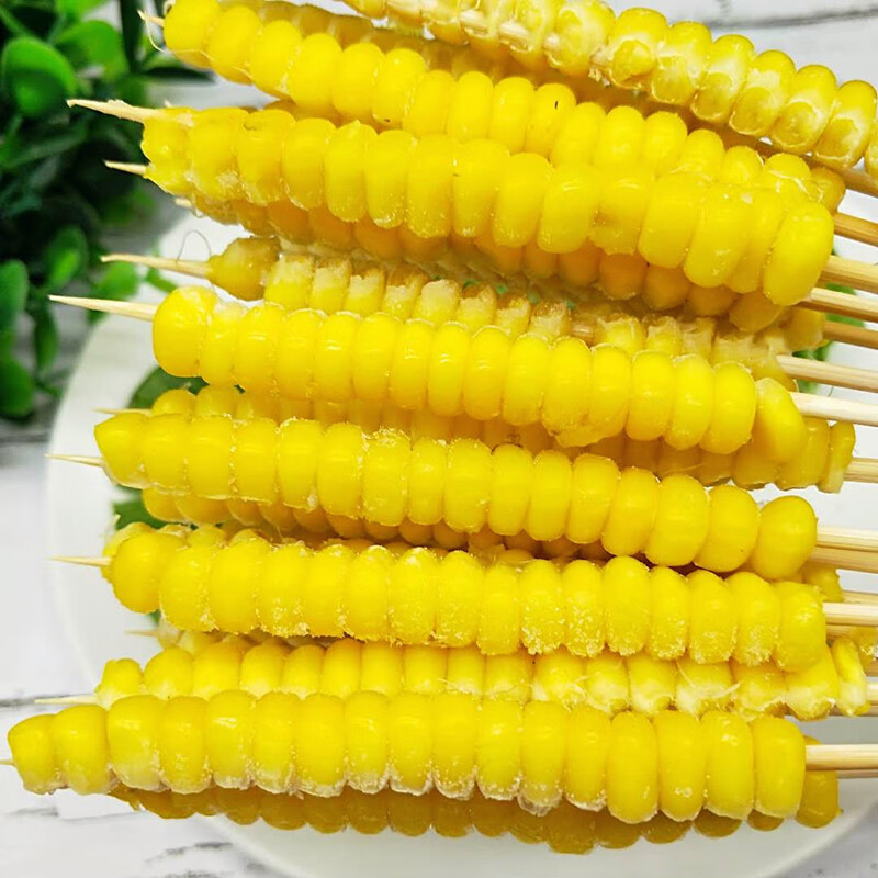 虎钢馋玉米粒小串手把串速冻甜糯玉米粒串苞米粒串铁板烧烤食材油炸