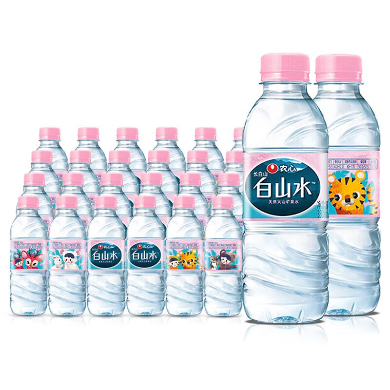 农心白山水长白山天然火山矿泉水(适合儿童)低矿淡钠 农心330ml*24瓶