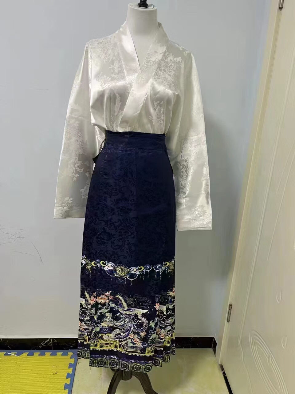 肴盛明制汉服女凤凰于飞春夏改良版马面裙套装新中式国风日常 (凤凰于